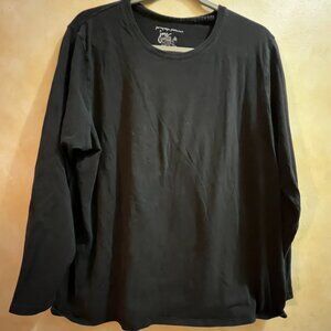 JMS Just My Size Black Long Sleeve Tee 3X (22W/24W)